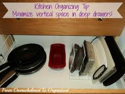 organizing deep kitchen drawers