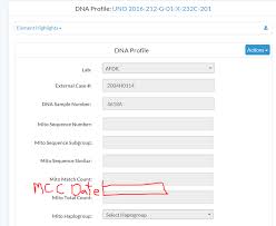 Add Date Of Mass Comparison Chart To Dna Profile Screen