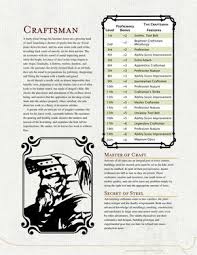 A lot of those sound super cool but it's a lot of content to get through, and i heard some of it is. Dnd 5e Homebrew The Craftsman Class By The Middlefinger Of Vecna I Dnd 5e Homebrew Dungeons And Dragons Homebrew Dnd Classes