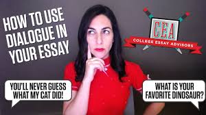 Check spelling or type a new query. How To Use Dialogue To Improve Your College Essay Youtube