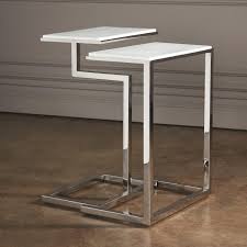 Set Of 2 C Nesting Tables Nickel Nesting Tables Modern Accent Tables Home Decor