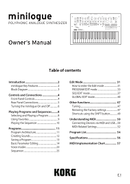 Korg Minilogue Manual E Manualzz Com