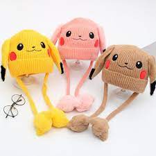 Wholesale Hot Japanese Anime Kids Pokemon Pikachu Kawaii Plush Hat Cosplay Cartoon Cute Warm Cap Ears Moving Drop Ship Buy At The Price Of 9 19 In Aliexpress Com Imall Com