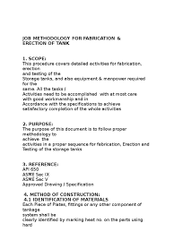 Api standard 650 eleventh edition, june 2007 addendum 1: Job Methodology For Fabrication Erection Of Tank Metal Fabrication Welding