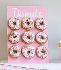 Amazon Com Relodecor Donut Wall Display Stand With Pink Dot Design Plastic Donut Stand For Donut Party Decorations Donut Board Supplies For A Gender Reveal Birthday Or Baby Shower Home