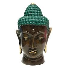 Meditatie Boeddha, messing Boeddha hoofd standbeeld voor huisdecoratie,  spiritueel beeldje, koperen kunst, Boeddha idool, decoratief beeldje,  boeddhistische God