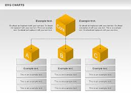 Organizational Chart With Cubes Presentation Template For