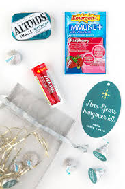 New Year S Eve Hangover Kit Party Favors Custom Tags Hangover Kit Holiday Favors