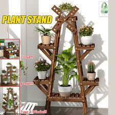 Search for succulent landscaping designs. Wooden Succulent Flower Pot Shelf Multi Layer Solid Garden Planter Pot Stand Shelf Indoor Outdoor Living Decor Walmart Canada