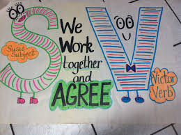 Subject Verb Agreement Anchor Chart Students Will Write