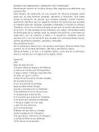 Rosario de liberacion y sanacion. Rosario De Liberacion Y Sanacion Lucifer Jesus