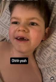 We were practising “Oh yeah” before bed. , I then said Good night Rafi, I  love you. , He then tried to say I love you back. , It’s unclear but he  really tried. So wish I had his first spontaneous ...