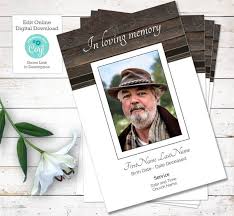 Choose from thousands of unique designs created by our talented team of independent designers. Funeral Program Template For Man Order Of Service Obituary Etsy