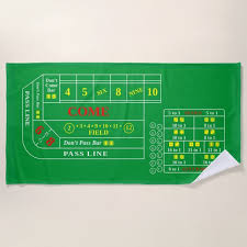 Craps Table Full Game Design Layout Beach Towel Zazzle Com In 2020 Custom Beach Towels Game Design Beach Towel