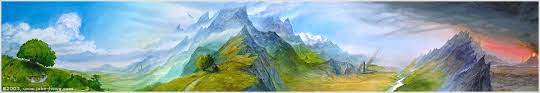 panorama by john howe environment concept art illustration middle earth