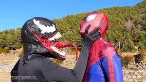 Spiderman vs Venom Saves Elsa Frozen in Real Life - Disney superheroes Nerf  Movie Fights - Dailymotion Video