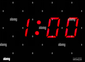 Digital clock closeup displaying 1:00 o'clock Stock Photo - Alamy