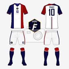 Original fussball trikots im trikot shop von klubtrikot.ch. Set Von Fussball Trikot Oder Fussball Kit Vorlage Fur Frankreich Leinwandbilder Bilder Verspotten Socke Kurzfristig Myloview De