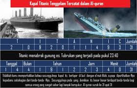 Saat titanic menabrak gunung es, ia berada di kabinnya. Tentang Islam Ajaib Kapal Titanic Tenggelam Telah Facebook