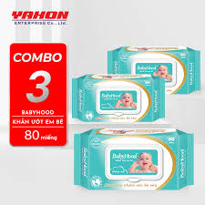 Combo 3 Bao Khăn Ướt Em Bé BABYHOOD 80 MiếngBao - MixASale
