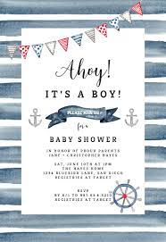 Watercolor Nautical Baby Shower Invitation Template Greetings Island Nautical Baby Shower Invitations Baby Shower Boy Invitations Free Nautical Baby Shower Boy Invitations