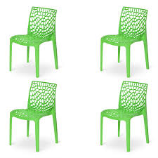 Multiple free shipping deals apply! Supreme Web Designer Plastic Chair For Home And Office Set Of 4 Parrot Green Amazon In Furniture