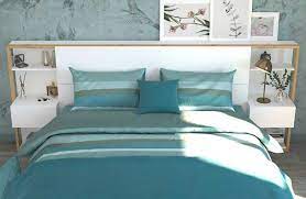Tête de lit capitonnée en tissu 160x58 cm grise anthracite. Tete De Lit Avec Rangement 18 Etageres Astucieuses