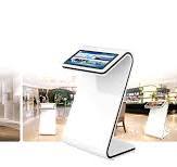 21.5 Inch Digital Display Touch Screen Kiosk with S-shaped Stand