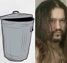 Did character lick garbage can?