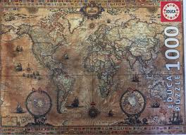 I cut one side on each one and taped them to become the center line. Educa Jigsaw Puzzle World Map 1000 Pieces Hobbies Toys Toys Games On Carousell