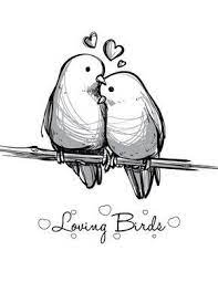 Line art drawings of animals. Bird Love Drawing Bird Drawings Love Birds Drawing Love Drawings
