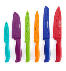 Santoku and paring knives chop, slice and dice vegetables with ease. Farberware 12 Piece Resin Knife Set Wayfair