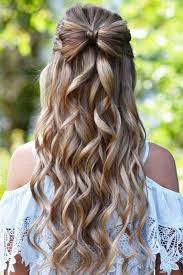 Half Up Hair Bows Make Such Cute Hairstyles For Long Hair Medium Length Hair Styles Prom Hairstyles For Long Hair Gorgeous Hair