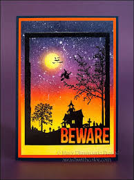 Halloween Distress Ink Blended Background Card Halloween Cards Handmade Halloween Cards Diy Diy Halloween Art