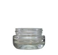 1 oz Round Base Glass Jar - Clear | CannaCarton LLC