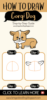 How To Draw Corgi Dog Easy Step By Step Tutorials Drawing Kawaii Cute Corgidog Corgi Dog Drawingtutorials Doodl Corgi Dog Corgi Drawing Corgi Doodle