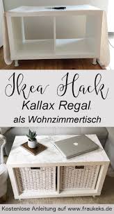 Du Brauchst Einen Kleinen Wohnzimmertisch Mit Stauraum Das Kallax Regal Eignet Sich Perfekt Dafur Die Anleitung Inklusi Kallax Regal Ikea Diy Wohnzimmertisch
