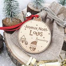 Créez des boules de noël avec photo et prénom. Boule Joyeux Noel Personnalisable Rouge Idee Boule De Noel
