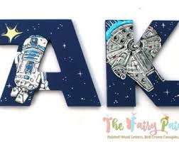 Star Jedi Space Wars Painted Letters Navy Star Jedi Painted Letters Sci Fi Painted Letters Star Jedi Sp Painted Wood Letters Kids Room Paint Painted Letters