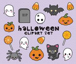 Premium Vector Clipart Clipart Di Di Looklookprettypaper Su Etsy Ilustracion De Halloween Dibujos Kawaii Garabatos Kawaii