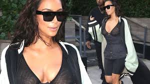 Kim Kardashian exposes breasts in ANOTHER sheer top while out with husband  Kanye West - Mirror Online