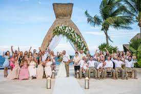 Celebration Under Gazebo Green Wedding Celebration At Dream Dreams Resort Cancun Wedding Destination Wedding Mexico Riviera Maya Dreams Riviera Cancun Resort