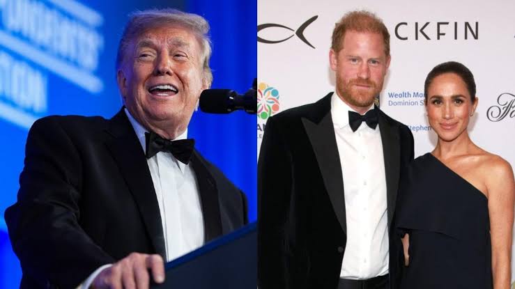 Trump ‘very happy to see the back’ of Harry and Meghan following Sussexes’  move to the UK