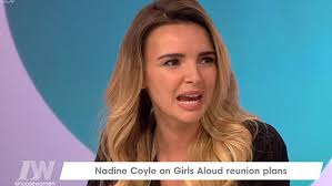 How poignant that nadine coyle did this for stand up to cancer and her bandmate and friend sarah harding is now terminal with it. Nadine Coyle Is Asked To Say Flour On This Morning Daily Mail Online