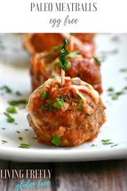 Easy Paleo Meatballs With No Eggs Are The Perfect Dinner Or Paleo Appetizer These Are Bread Crumb Free Eg Paleo Egg Free Paleo Appetizers Egg Free Meatballs