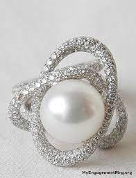 Chanel Camelia Pearl Ring For Engagement Jpg 470 614 Pixels Pearl Engagement Ring Wedding Rings Engagement Pearl Ring
