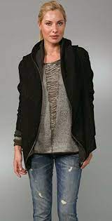 Elizabeth And James Draped Hooded Suede Jacket Small Black Suede Oversized Elizabethandjame Leather Jacket With Hood Elizabeth And James Fringe Leather Jacket