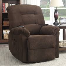 Coaster Power Lift Recliner Chocolate Textured Chenille Fabric Walmart Com Lift Recliners Recliner Recliner Chair