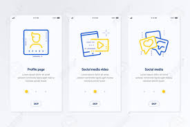 Start with a facebook, twitter, linkedin or instagram template designed by experts. Profile Page Social Media Video Social Media Vertical Cards Royalty Free Cliparts Vectors And Stock Illustration Image 109718172