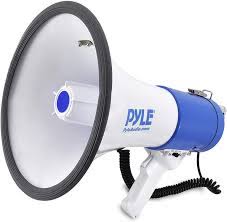 Megaphone synonyms, megaphone pronunciation, megaphone translation, english dictionary definition of megaphone. Buy Portable Megaphone Speaker Pa Bullhorn Built In Siren 50w Adjustable Volume Control In 1200 Yard Range Ideal For Any Outdoor Sports Cheerleading Fans And Coaches Or For Safety Drills Pyle